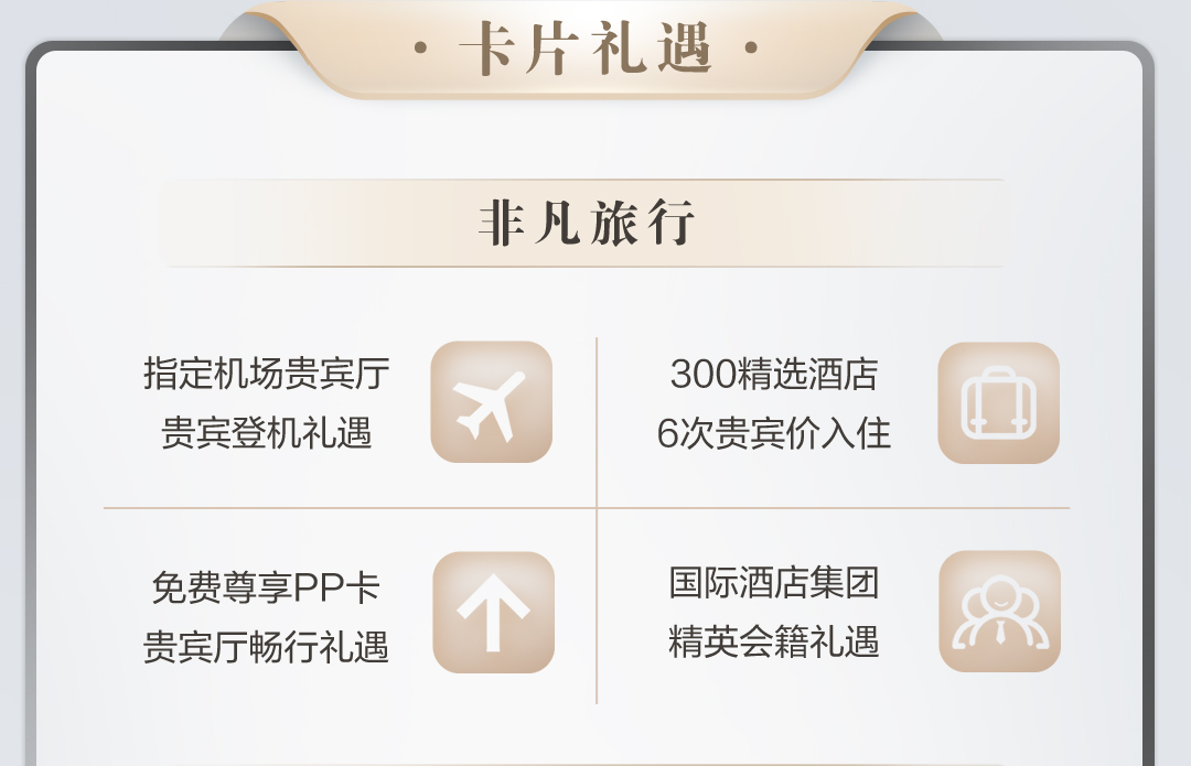 首次新办百夫长白金卡（芯片版）享住宿礼遇